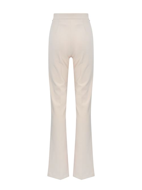 Pantalone palazzo in crepe stretch burro Elisabetta Franchi | PAT3546E2193